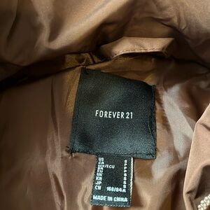 Brown puffer jacket